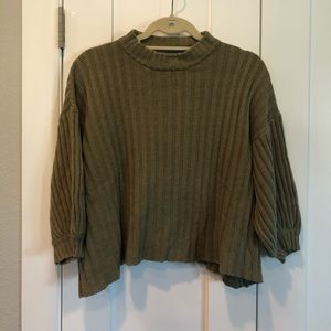 Urban Outfitters Green Cropped Sweater